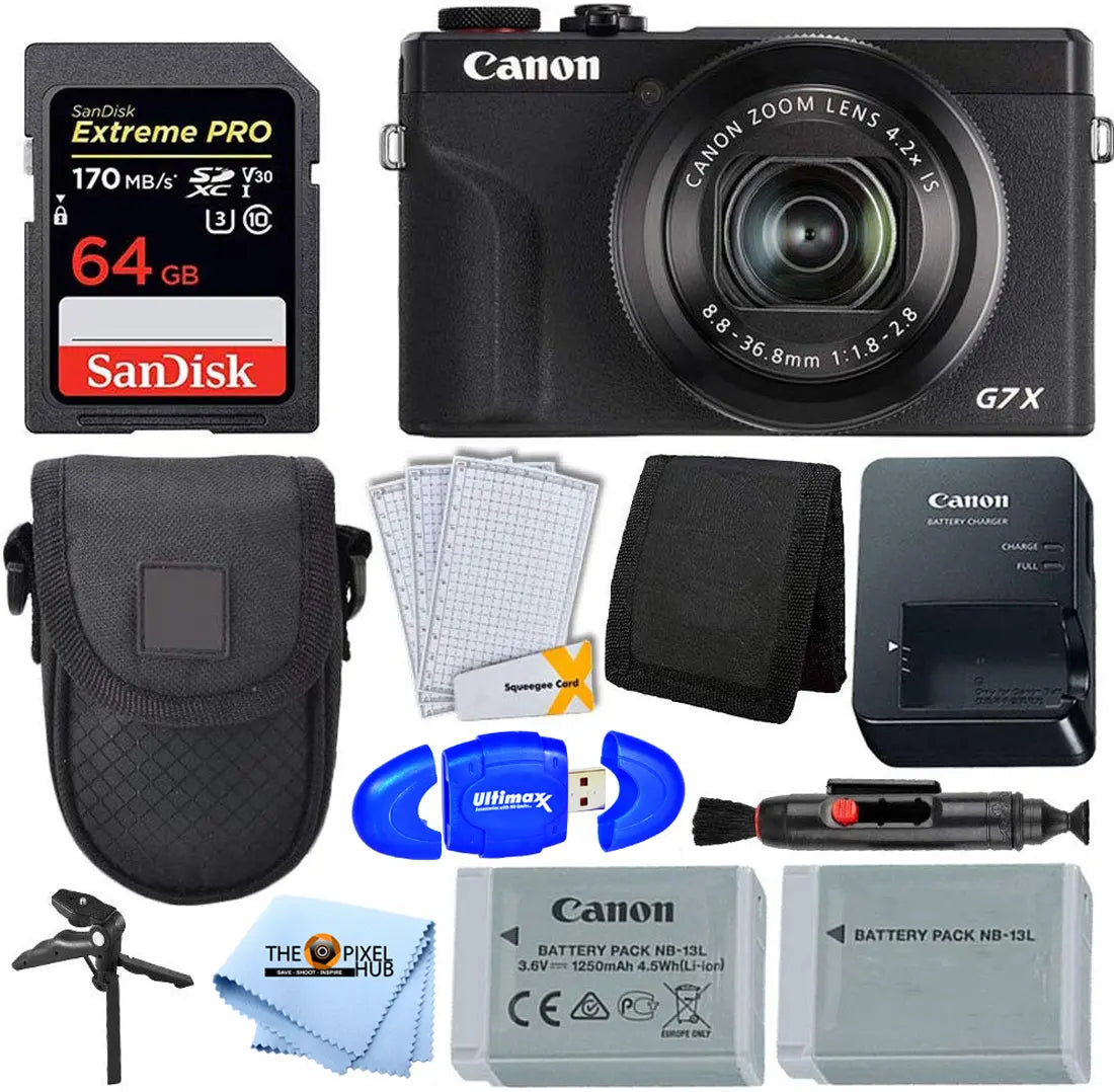 Canon PowerShot G7 X Mark III Digital Camera (Black) + 64GB
