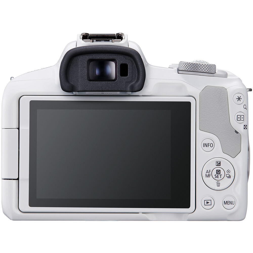 Canon EOS R50 Mirrorless Camera w/ 18-45mm and 55-210mm Lenses (White)