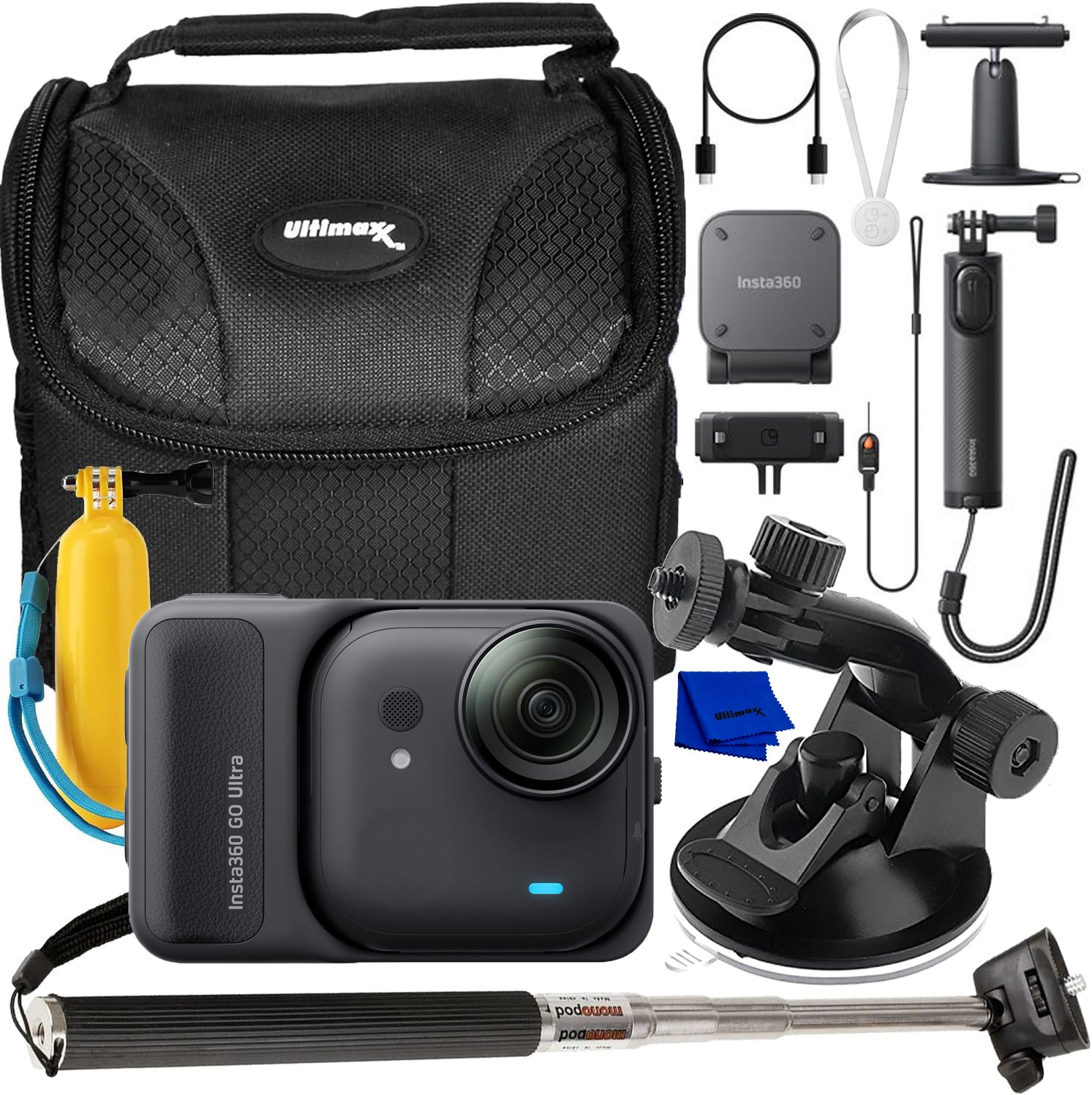 Insta360 GO Ultra Creator Bundle (Black) - Essential Accessory Bundle ...