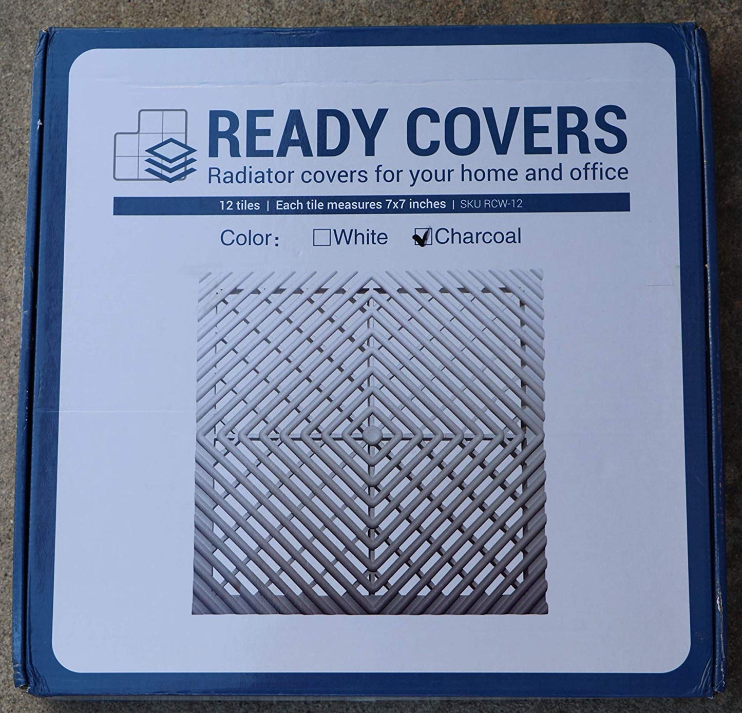 Ready Covers Radiator Cover (CHARCOAL - 30 Tiles, 150 Pegs)