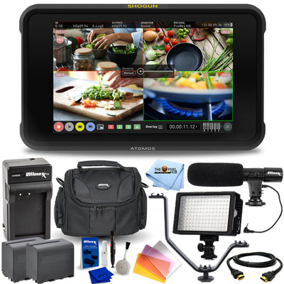 Atomos Shogun 7 HDR Pro/Cinema Monitor-Recorder-Switcher + EXT BATT + LED Light