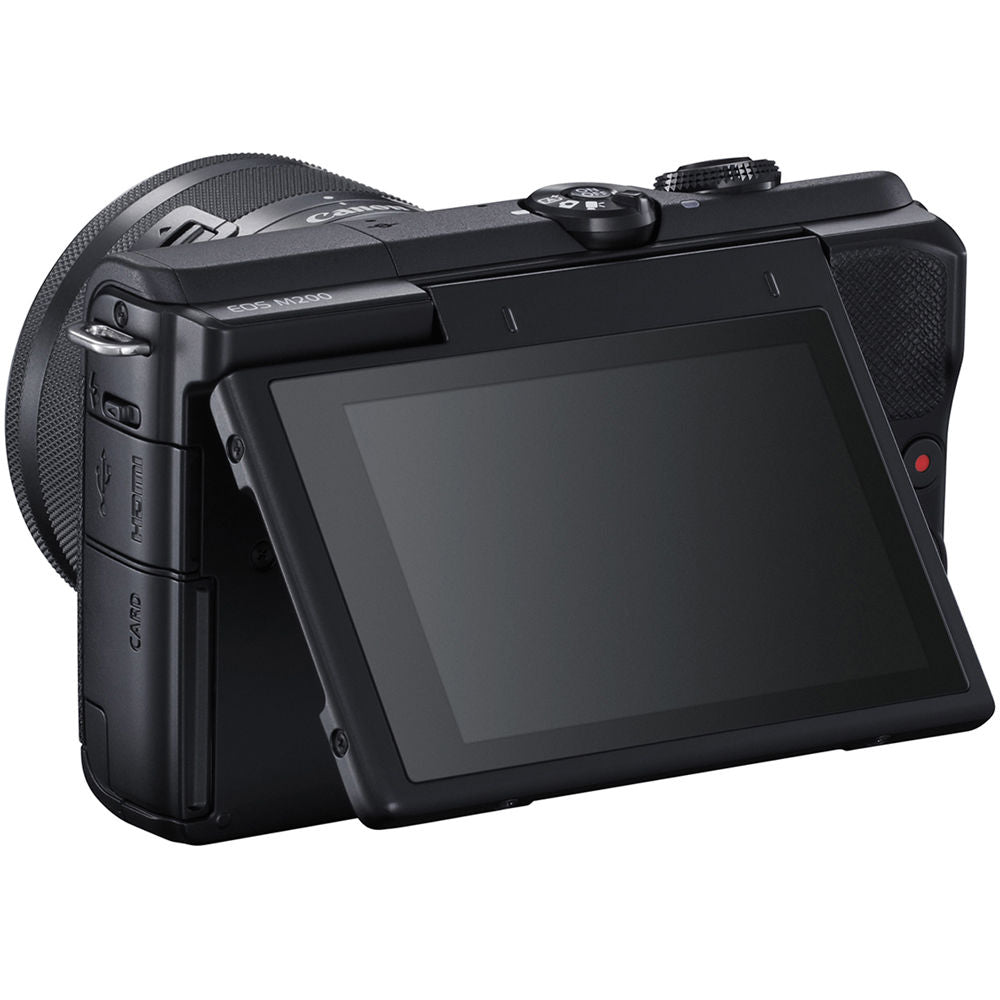 Canon EOS M200 Mirrorless Digital Camera with 15-45mm Lens (Black) - 3699C009