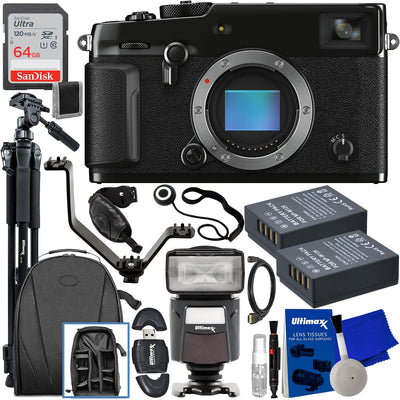 FUJIFILM X-Pro3 Mirrorless Camera (Body Only Black) - 14PC Accessory Bundle
