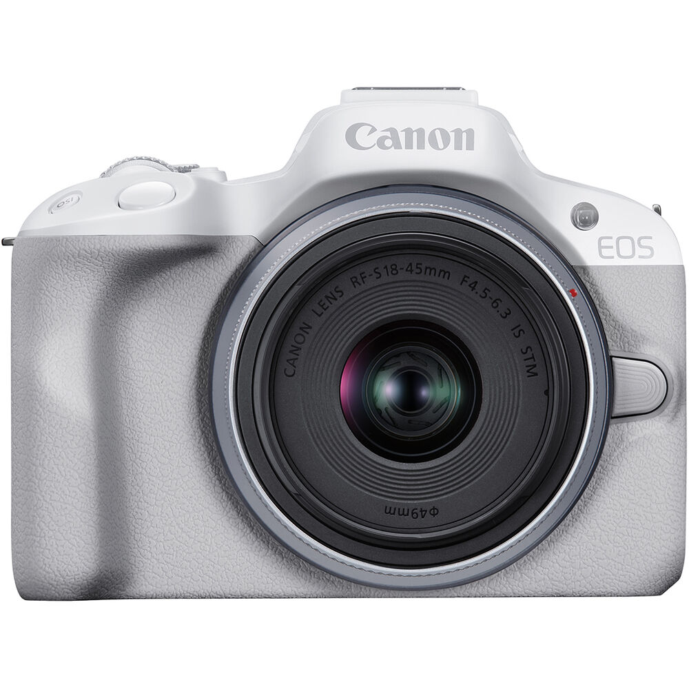 Picture 1 of 7
Canon EOS R50 Mirrorless Camera with 18-45mm and 55-210mm Lenses (White) Bundle