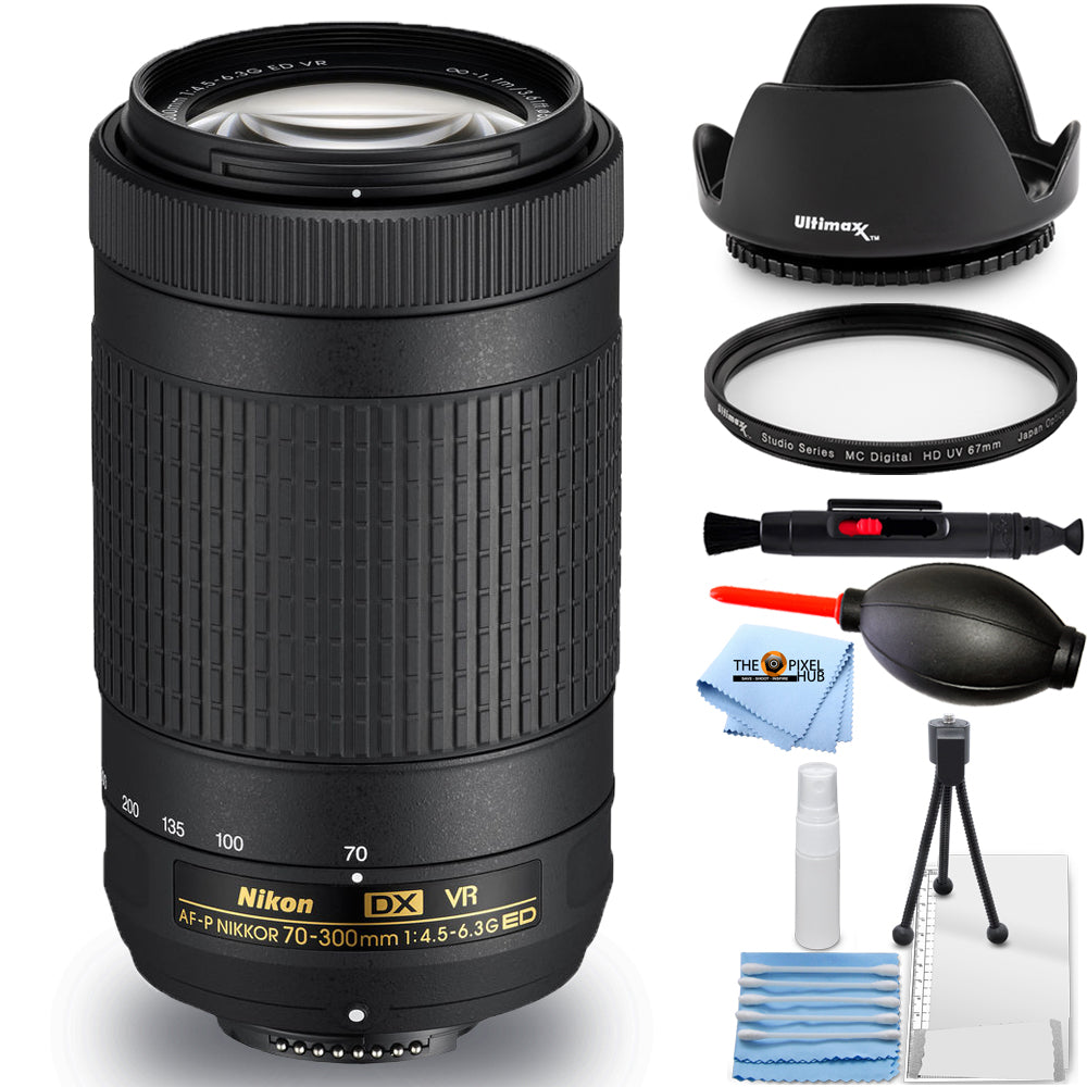 Nikon AF-P DX NIKKOR 70-300mm f/4.5-6.3G ED Lens White Box - Essential UV Bundle