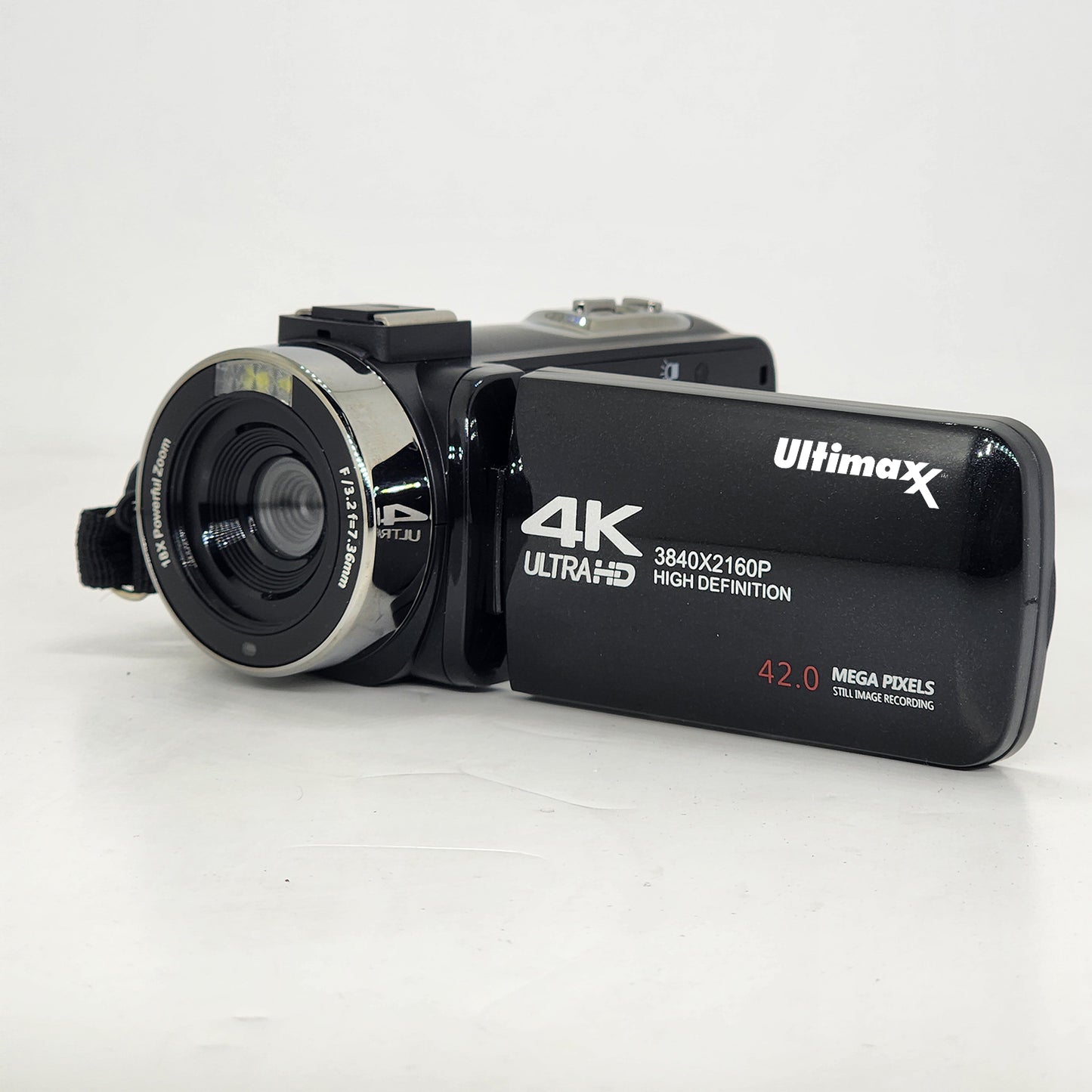 Ultimaxx 4K Ultra HD Camcorder Video Vlogging Camera with LED Light 42MP, 18x Digital Zoom with Remote Control 3.0" LCD Screen Christmas Holiday GIFT