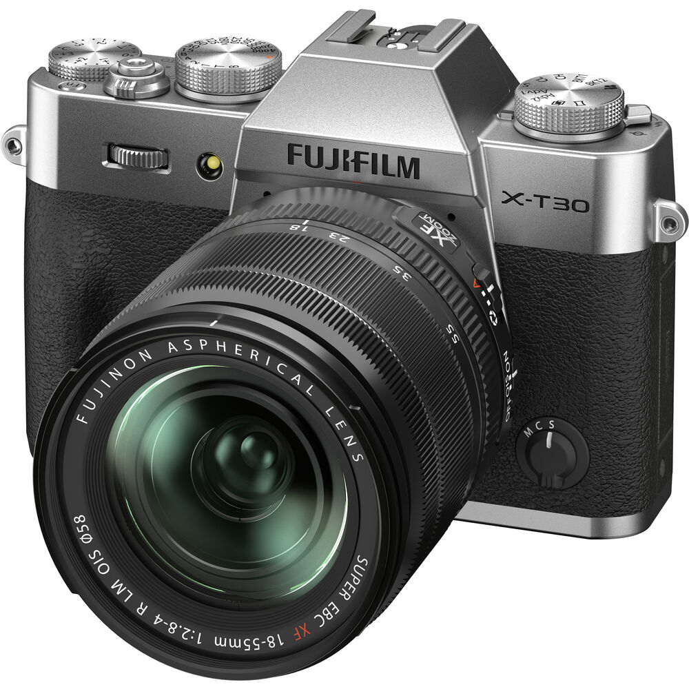 FUJIFILM X-T30 II Mirrorless Camera with 18-55mm Lens Silver - 7PC Accessory Kit