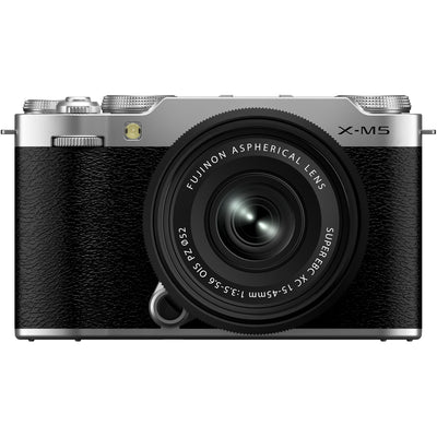 FUJIFILM X-M5 Mirrorless Camera with XC 15-45mm f/3.5-5.6 Lens (Silver) - 169007