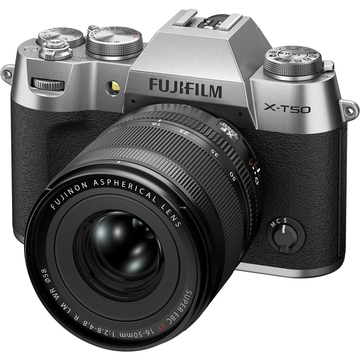 FUJIFILM X-T50 Mirrorless Camera with XF 16-50mm f/2.8-4.8 Lens Silver - Bundle
