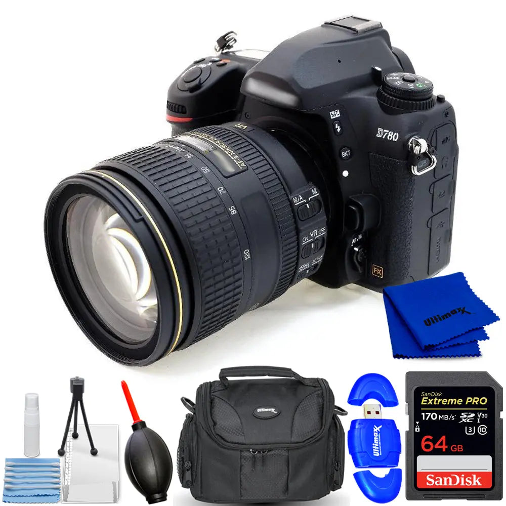 Nikon D780 DSLR Camera and AF-S NIKKOR 24-120mm f/4G ED VR Lens - Accessory Kit