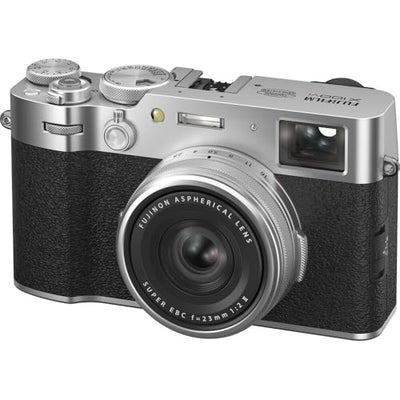 FUJIFILM X100VI Digital Camera (Silver) 16821822 - 12PC Accessory Bundle