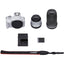 Canon EOS R50 Mirrorless Camera w/ 18-45mm and 55-210mm Lenses (White)