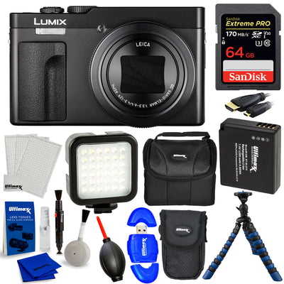 Panasonic TZ99/ZS99 Digital Camera (Black) DC-TZ99K - 12PC Accessory Bundle