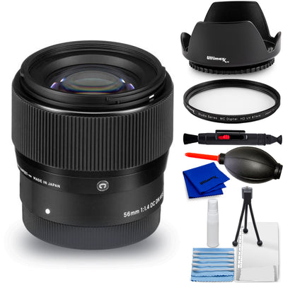 Sigma 56mm f/1.4 DC DN Contemporary Lens (Canon RF) 351972 - 7PC Accessory Bundle