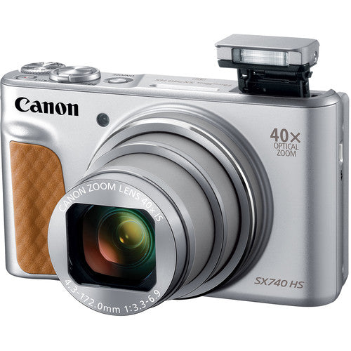 Canon PowerShot SX740 HS Digital Camera (Silver) 2956C001 - 12PC Accessory Kit