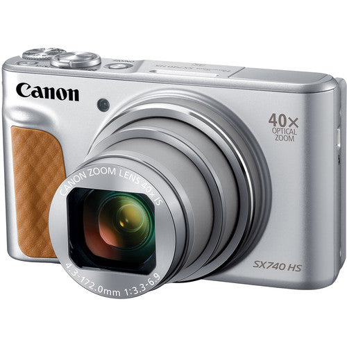 Canon PowerShot SX740 HS Digital Camera (Silver) 2956C001 - 12PC Accessory Kit