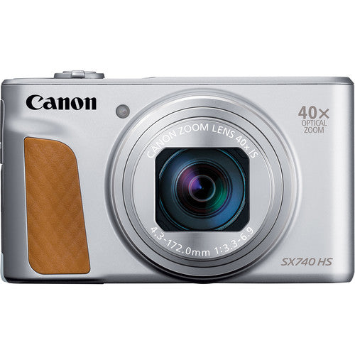 Canon PowerShot SX740 HS Digital Camera (Silver) 2956C001 - 12PC Accessory Kit