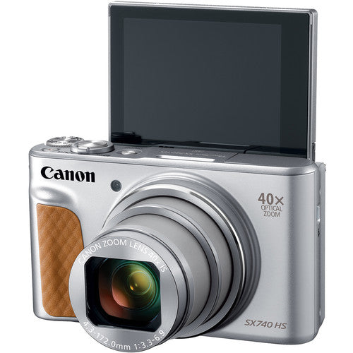 Canon PowerShot SX740 HS Digital Camera (Silver) 2956C001 - 12PC Accessory Kit