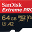 SanDisk 64GB Micro Extreme PRO 200MB/s -SDSQXCU-064G-GN6MA