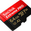 SanDisk 64GB Micro Extreme PRO 200MB/s -SDSQXCU-064G-GN6MA