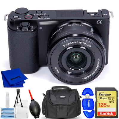Sony ZV-E10 Mirrorless Camera with 16-50mm II Lens (Black) 7PC Accessory Bundle