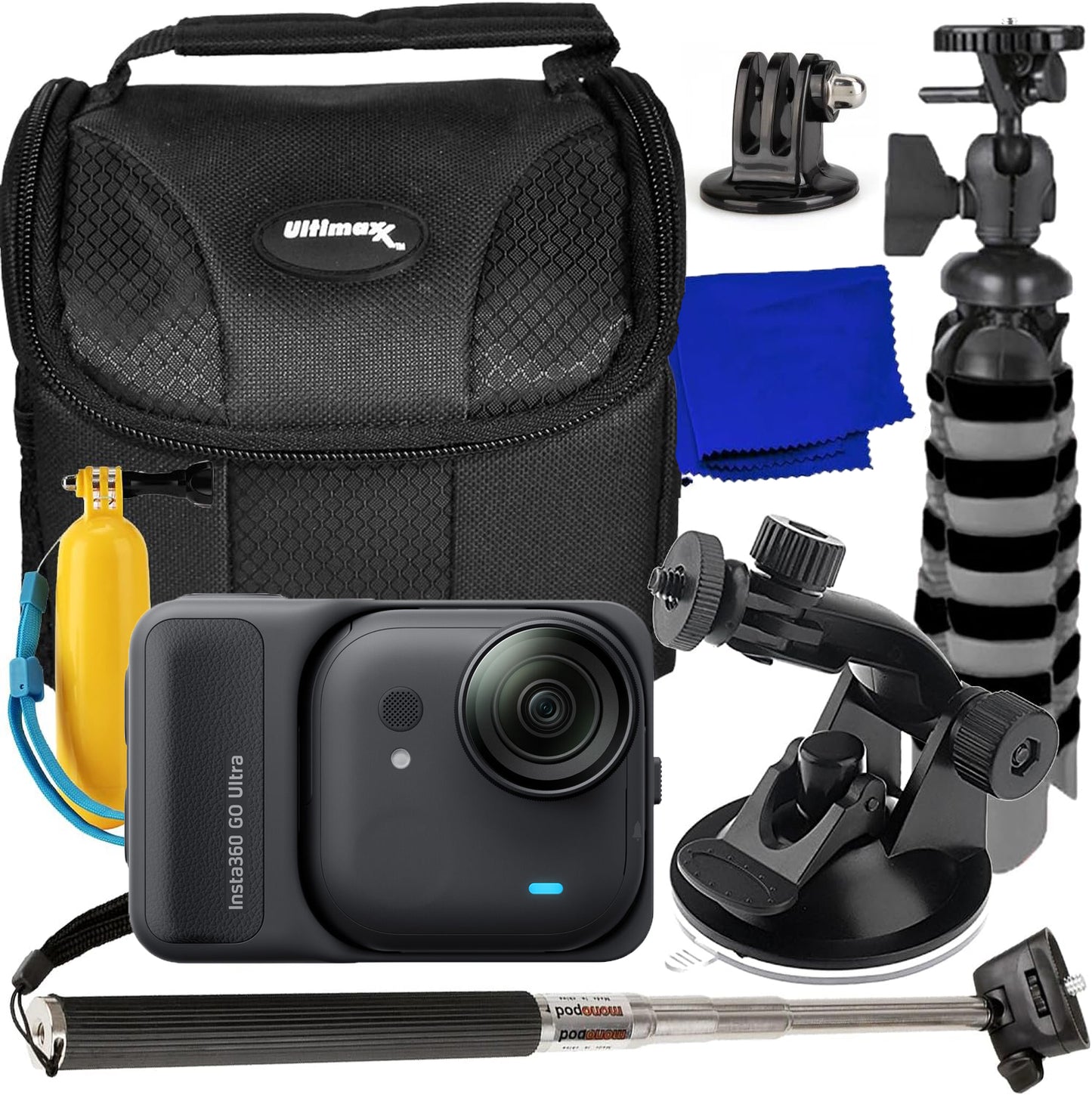 Insta360 GO Ultra Standard Bundle (Midnight Black) - 8PC Accessory Bundle