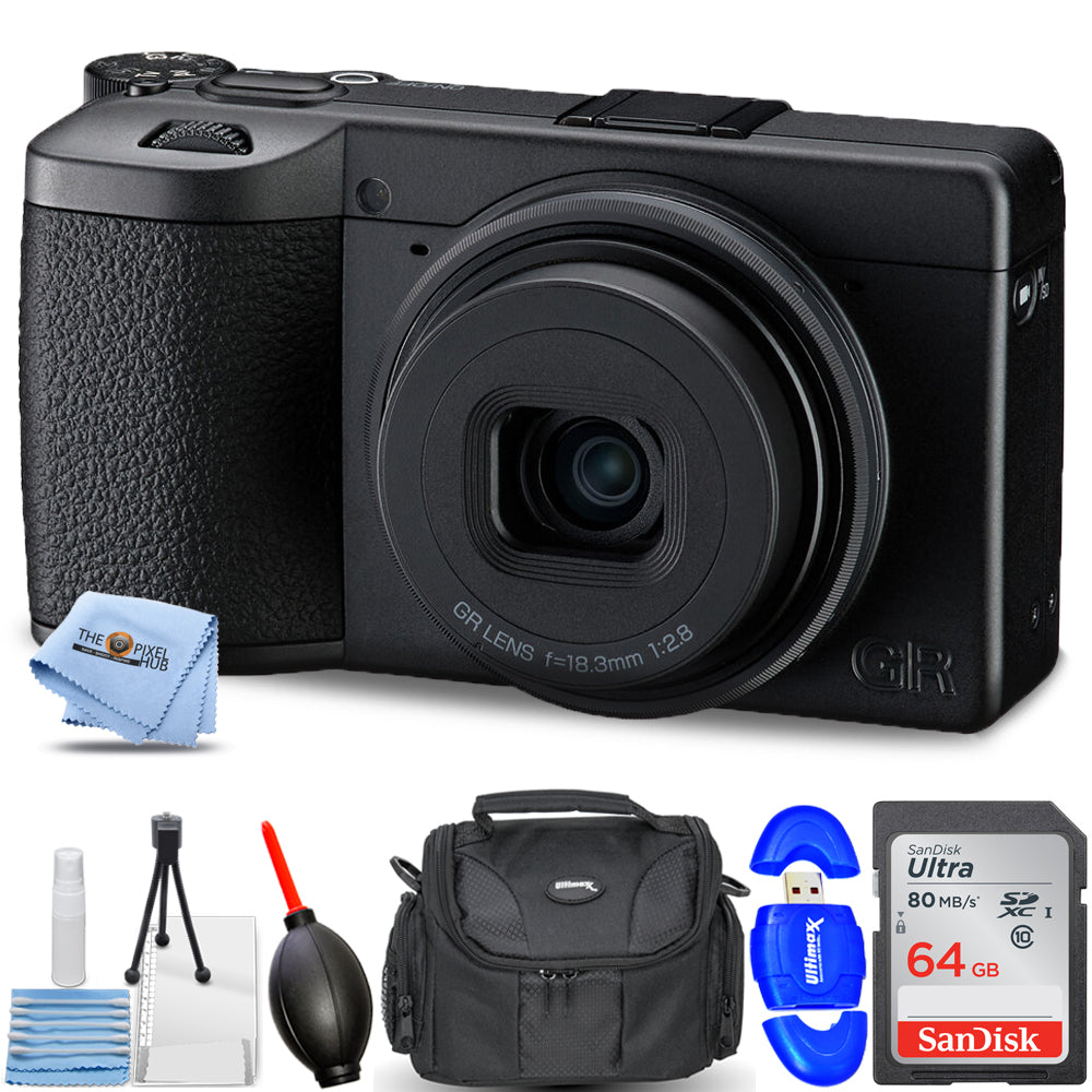 Ricoh GR IV Monochrome Digital Camera 01582 - 7PC Accessory Bundle
