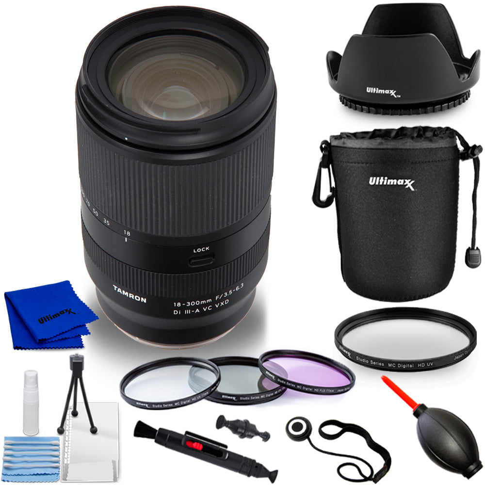 Tamron 18-300mm f/3.5-6.3 Di III-A VC VXD Lens (Nikon Z) - 10PC Accessory Bundle
