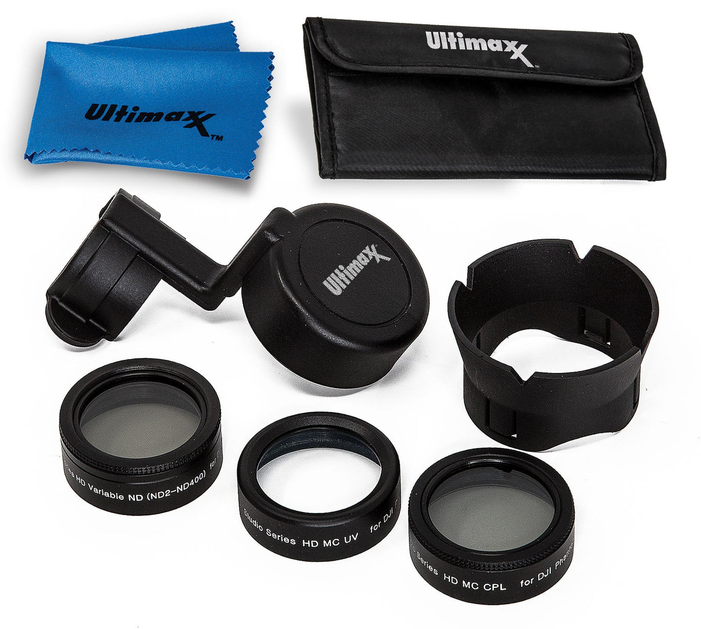 DJI Phantom 4 7 Piece Filter Kit UV, CPL, ND2-ND400 + Gimbal Lens Cap + Case Ultimaxx