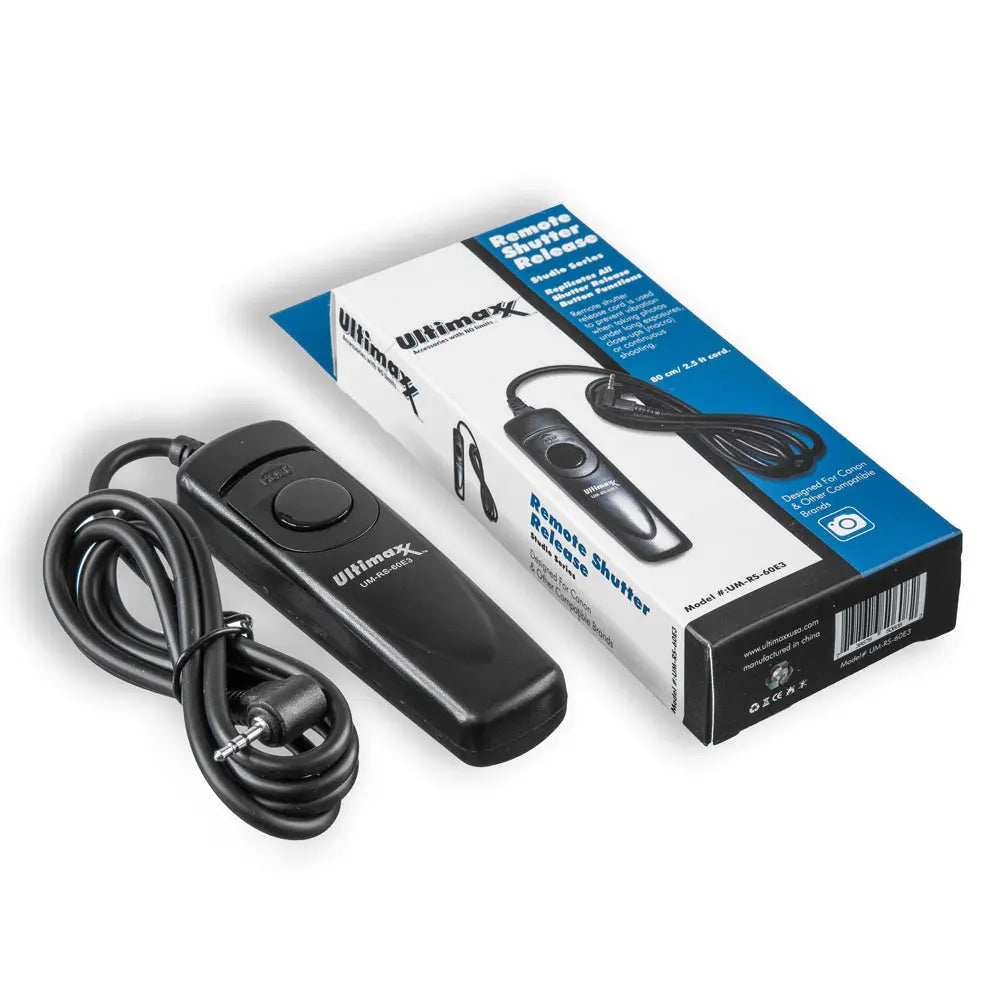 Wired Remote Shutter Release for Canon Rebel 60D 70D 80D T3 T3i T4i T5 T5i SX50 Ultimaxx
