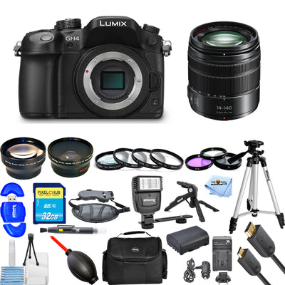 Panasonic Lumix DMC-GH4 Mirrorless Micro 4/3 W/ Lumix G Vario 14-140mm LENS KIT