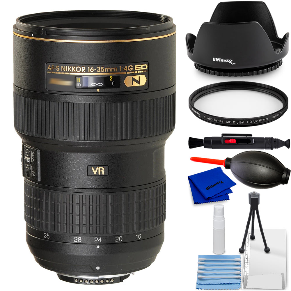 Nikon AF-S NIKKOR 16-35mm f/4G ED VR Lens 2182 - 7PC Accessory Bundle