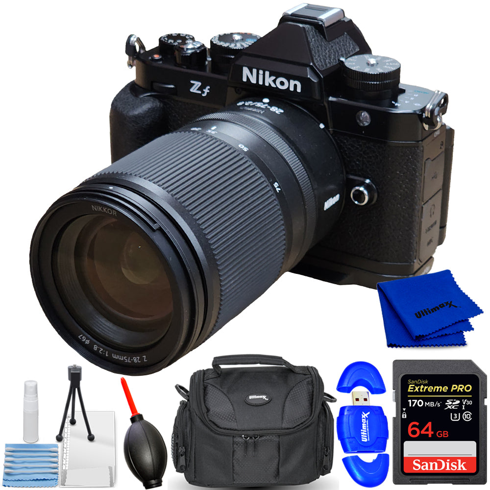 Nikon Zf Mirrorless Camera with NIKKOR Z 28-75mm f/2.8 Lens - 7PC Accessory Kit