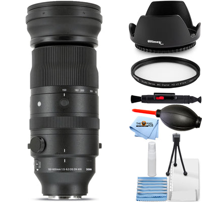 Sigma 150-600mm f/5-6.3 DG DN OS Sports Lens for Sony E - 7PC Accessory Bundle