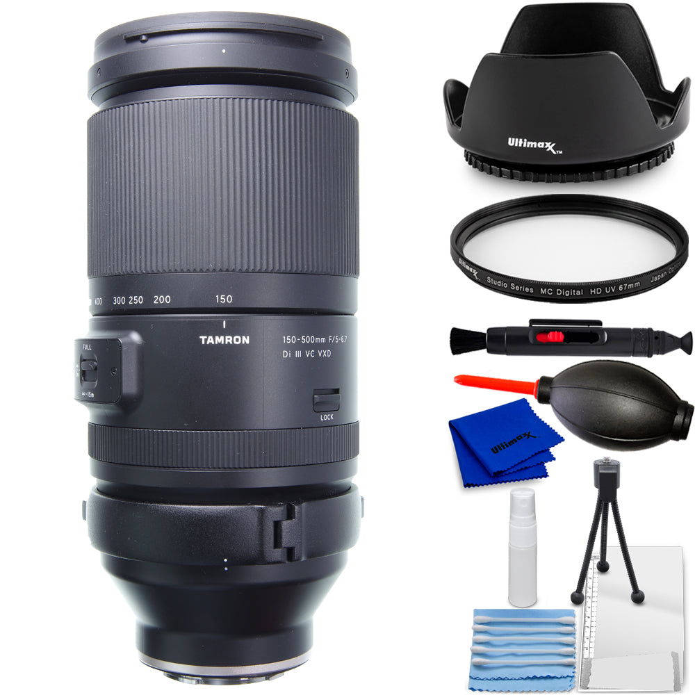 Tamron 150-500mm f/5-6.7 Di III VC VXD Lens (Nikon Z) - 7PC Accessory Bundle