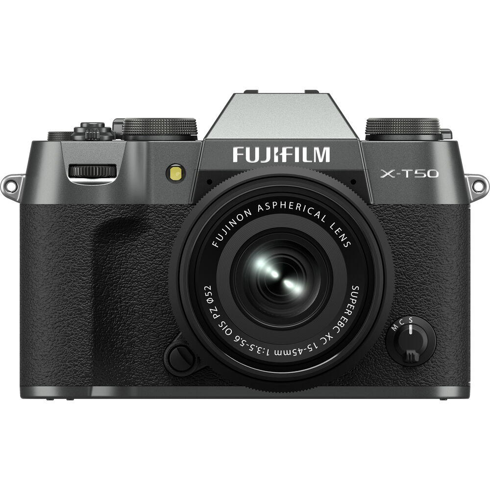 FUJIFILM X-T50 Mirrorless Camera with 15-45mm Lens (Charcoal Silver) Bundle