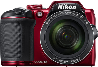 Nikon COOLPIX B500 Digital Camera (Red) 26508 + 32GB + Case Bundle