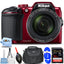 Nikon COOLPIX B500 Digital Camera (Red) 26508 - 7PC Accessory Bundle