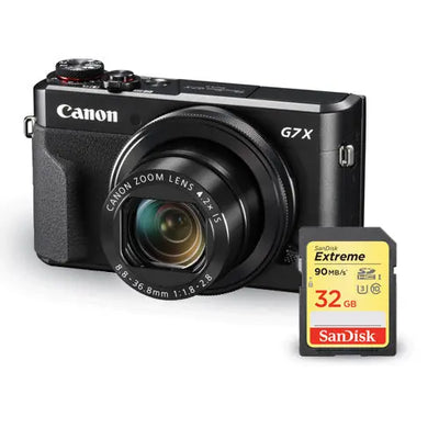 Canon PowerShot G7 X Mark II Digital Camera 1066C001 + Sandisk Extreme 32GB SD Canon