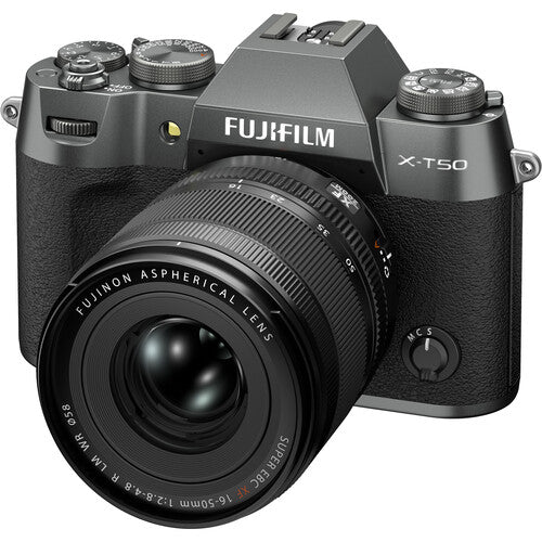 FUJIFILM X-T50 Mirrorless Camera with XF 16-50mm f/2.8-4.8 Lens (Charcoal Silver)