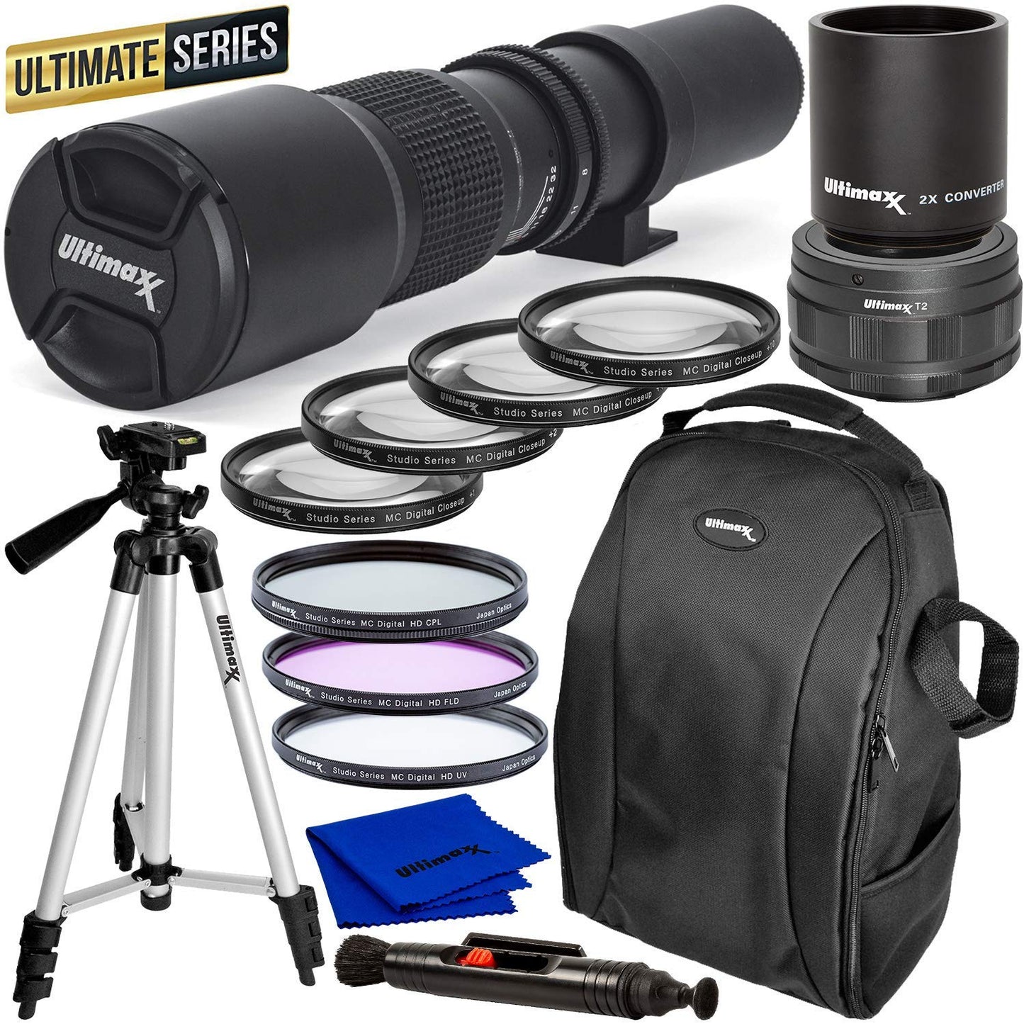 ULTIMAXX High-Power 500mm/1000mm f/8 for Canon RF-Mount with Filters + Backpack Ultimaxx