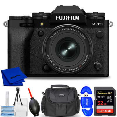 FUJIFILM X-T5 Mirrorless Camera with XF 16-50mm f/2.8-4.8 Lens (Black) 7PC Kit