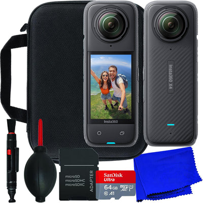 Insta360 X4 360° 8K Camera IN360ONEX4 - 6PC 64GB Accessory Bundle