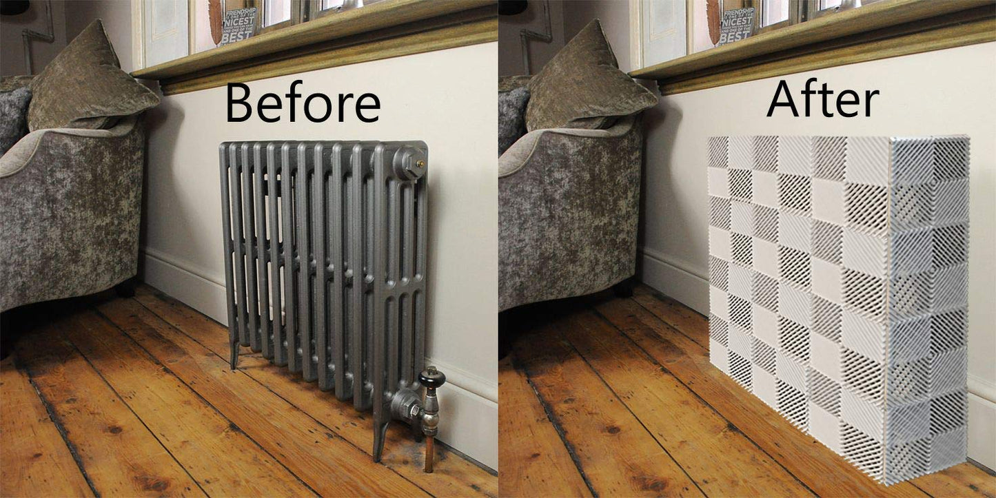 Ready Covers Radiator Cover (WHITE - 48 Tiles, 250 Pegs)