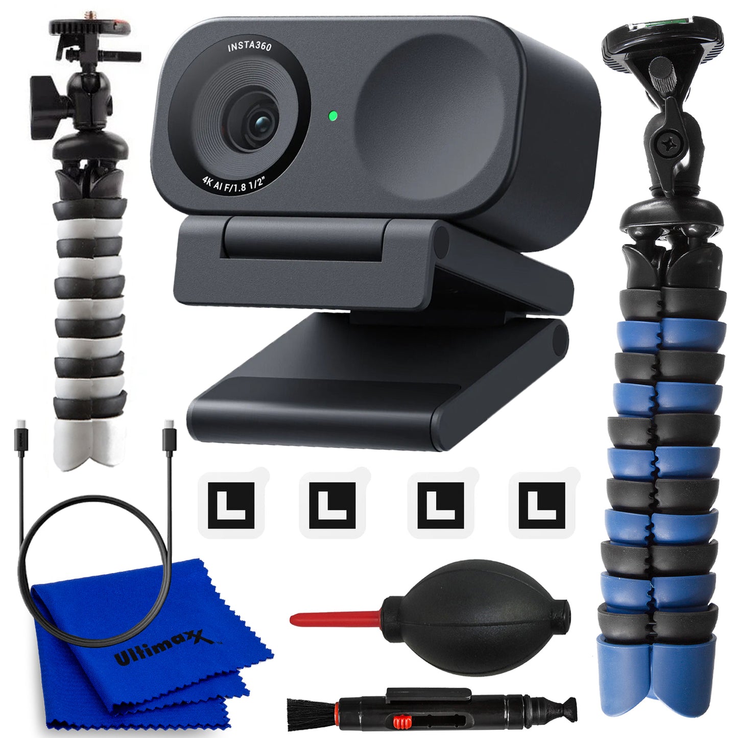 Insta360 Link 2C 4K AI Webcam CINSABNA - 6PC Accessory Bundle