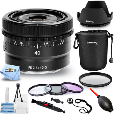 Sony FE 40mm f/2.5 G Lens SEL40F25G - 10PC Accessory Bundle