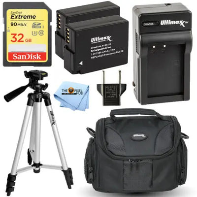 2x BLC12 Battery 32GB Accessory Bundle for Panasonic FZ200 FZ1000 DMC-GH2 G7 GX8 Ultimaxx