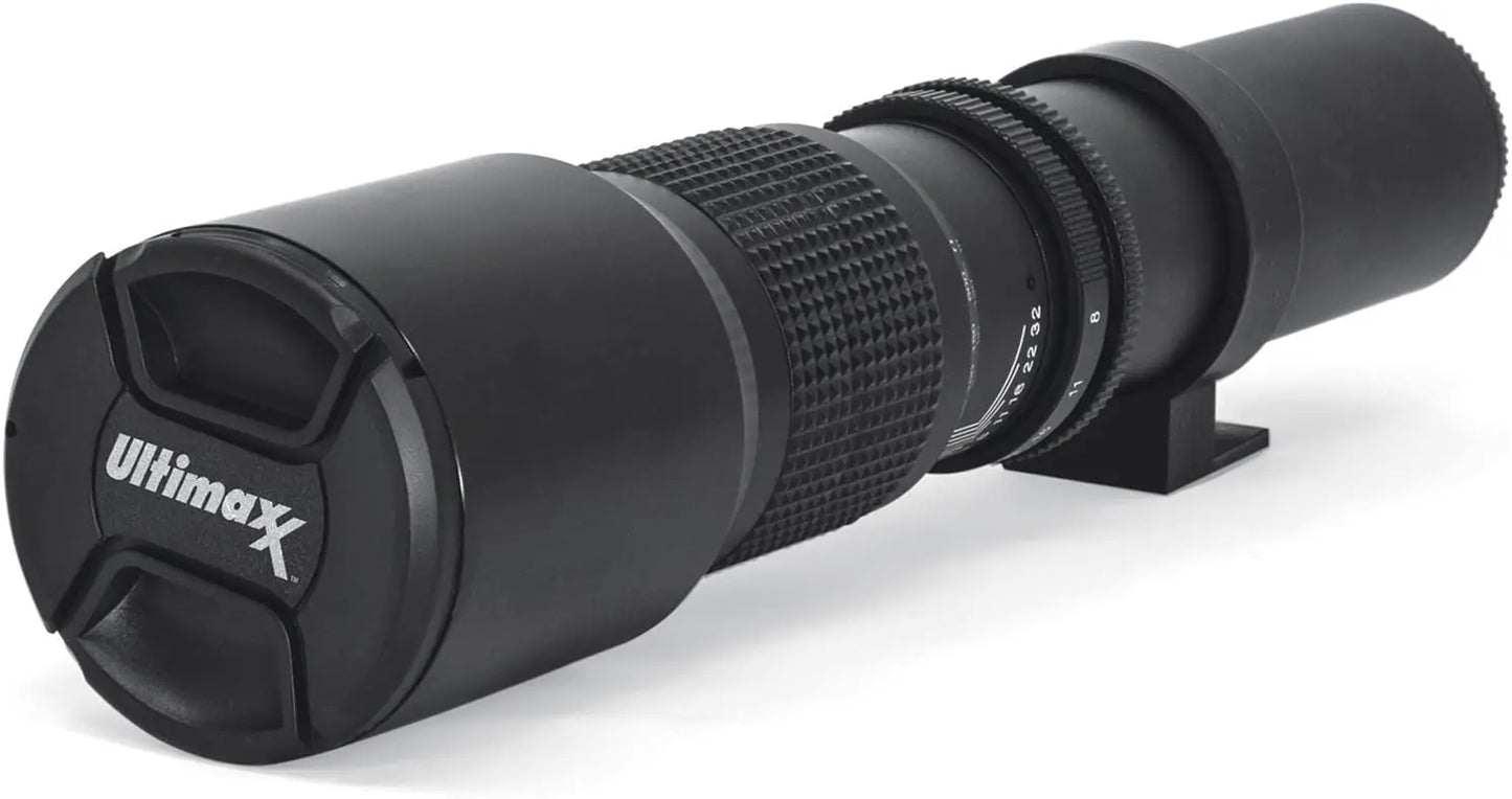 Super 500mm f/8 Manual Telephoto Lens for Canon EOS 90D 80D 70D 77D 6D T7 T6 Ultimaxx