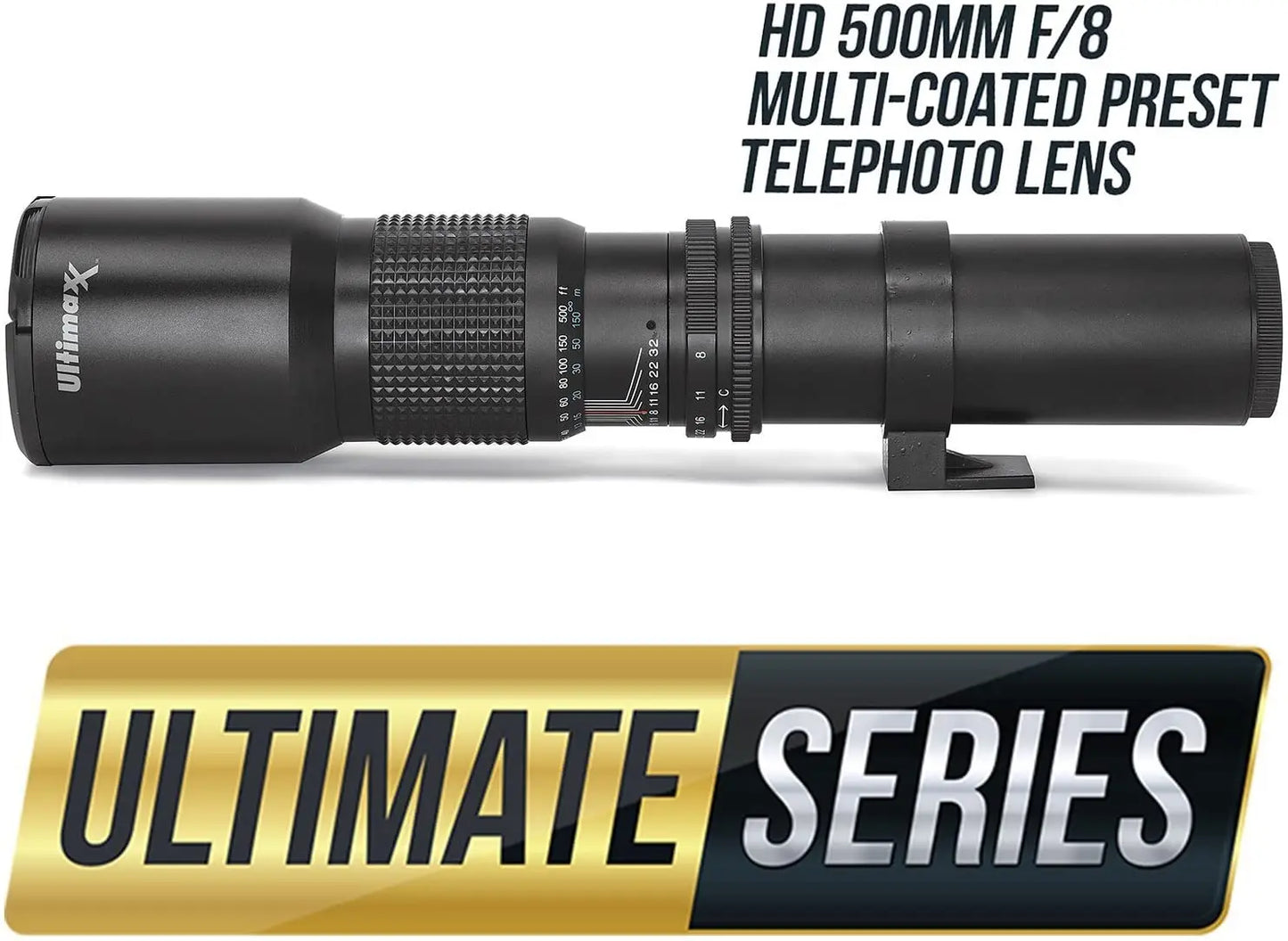 Super 500mm f/8 Manual Telephoto Lens for Nikon D5 D4S D810 D800 D750 D700 D610 Ultimaxx
