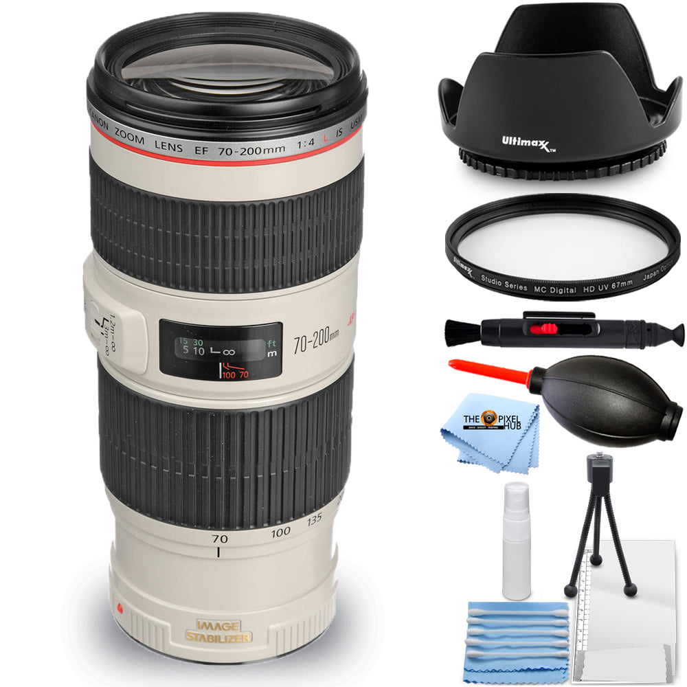 Canon EF 70-200mm f/4L IS USM Lens 1258B002 - Essential UV Filter Bundle Canon